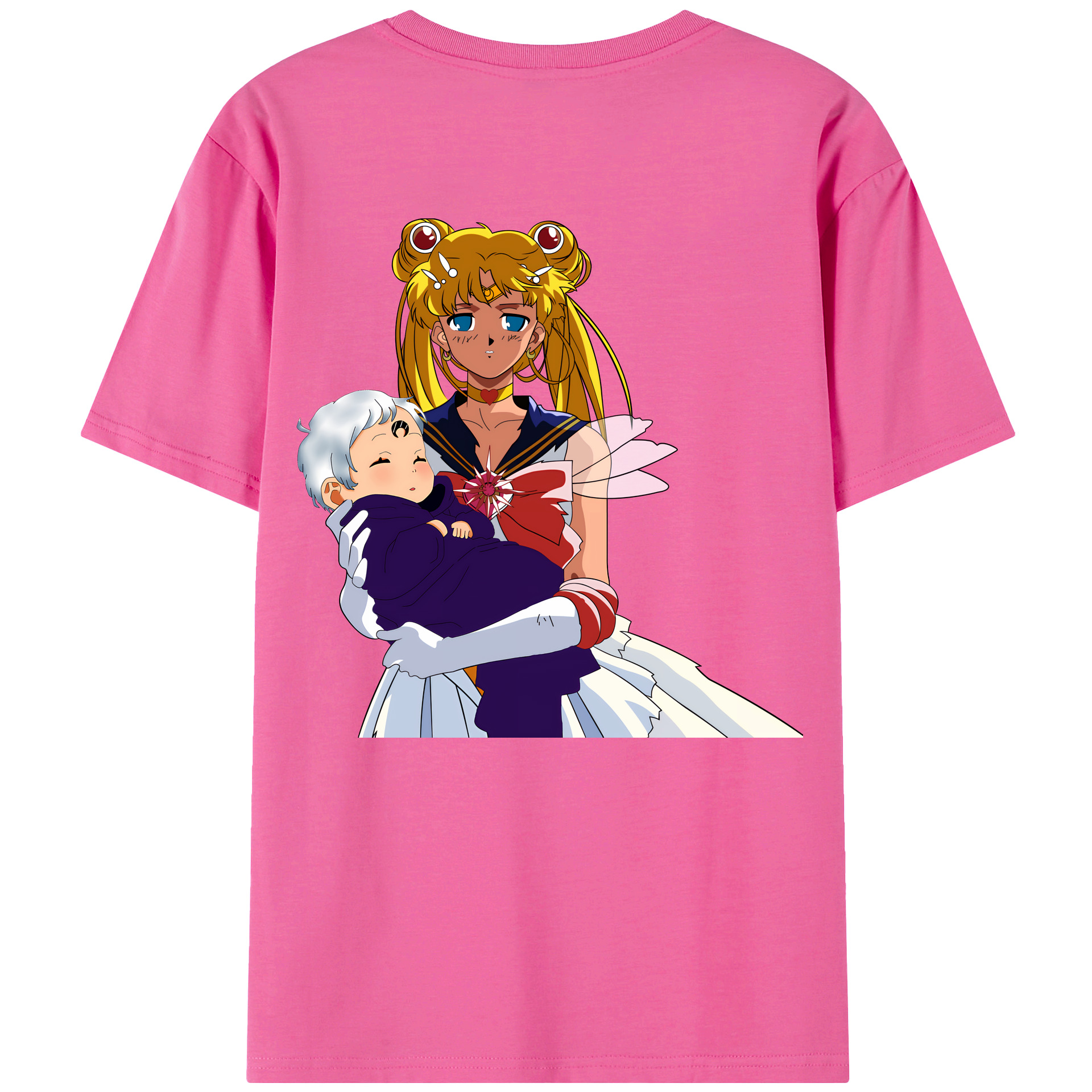 （画像用） 美少女戦士セーラームーン 月野 うさぎ つきの うさぎ Sailor Moon Tsukino Usagi レディース半袖Tシャツ(バックプリント)